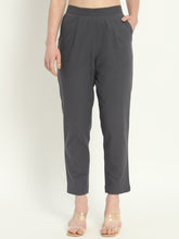 CEMENT GREY COTTON PANTS - SKYTICK